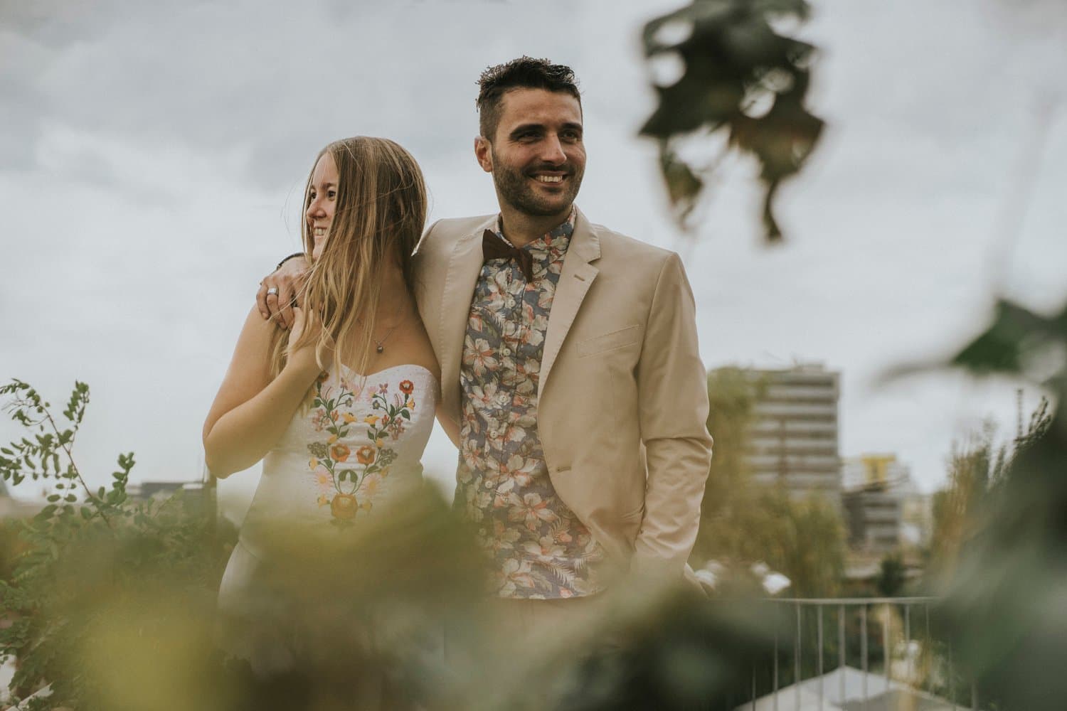 Urban elopement portrait