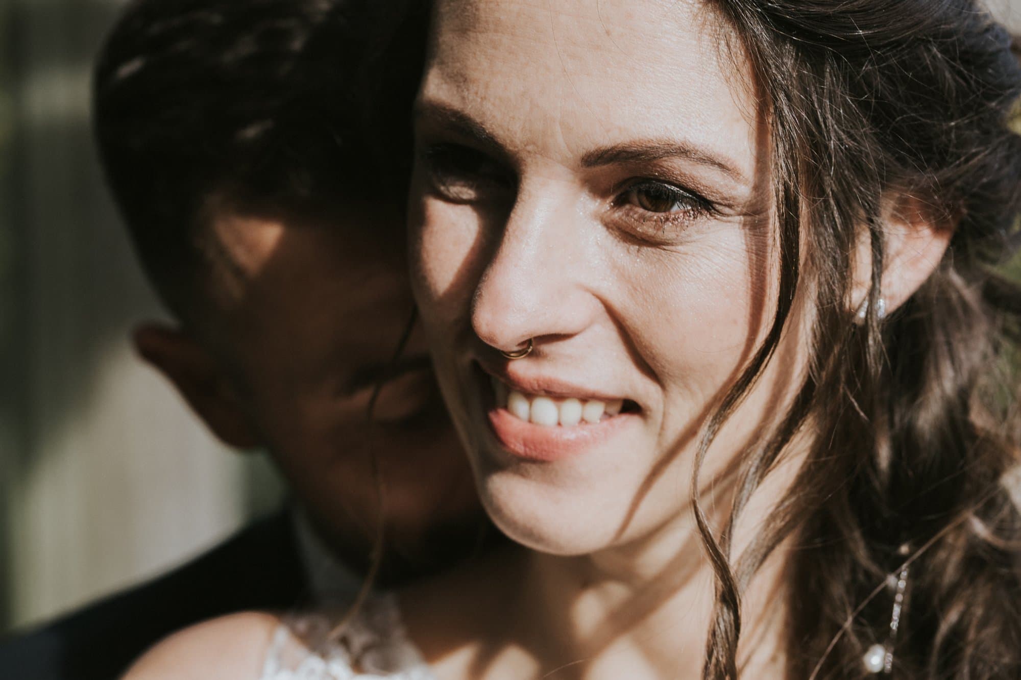 Wedding couple night portrait