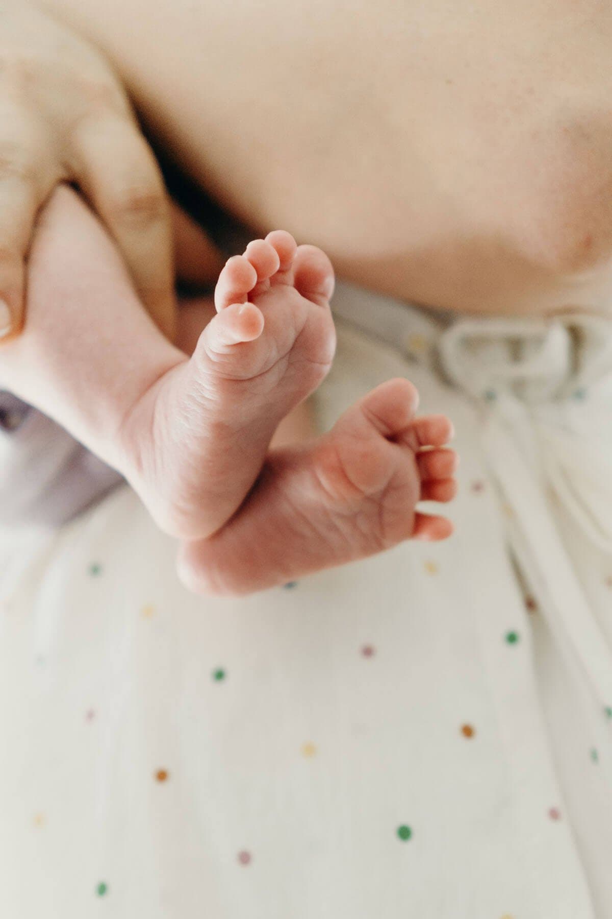 Tiny feet of a newborn